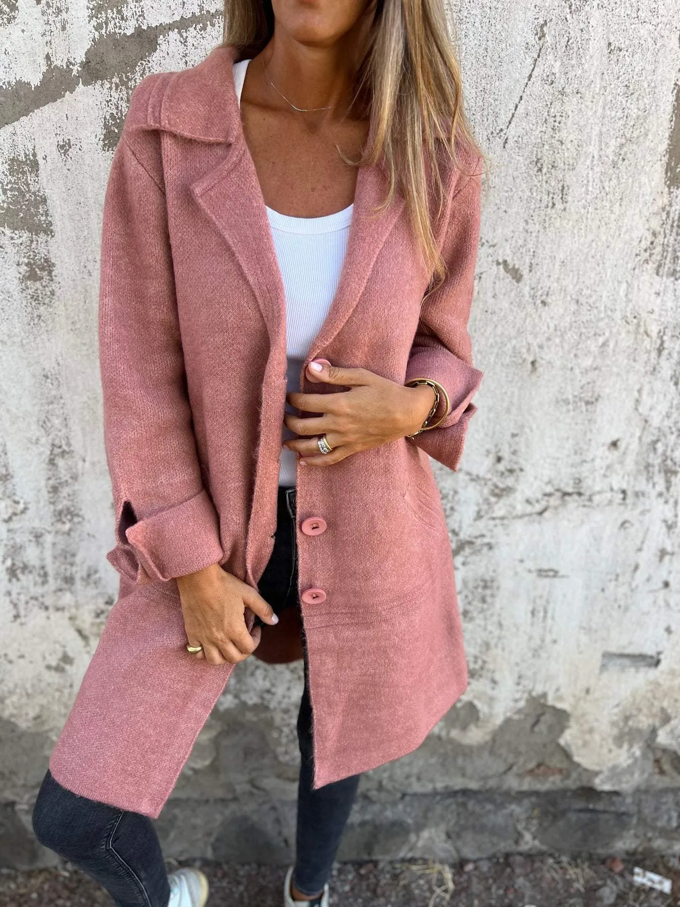 Ada | Stylish Long Knit Coat