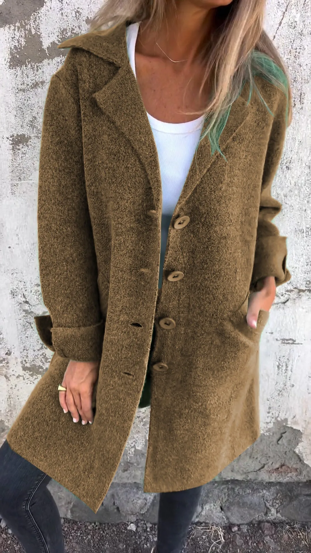 Ada | Stylish Long Knit Coat