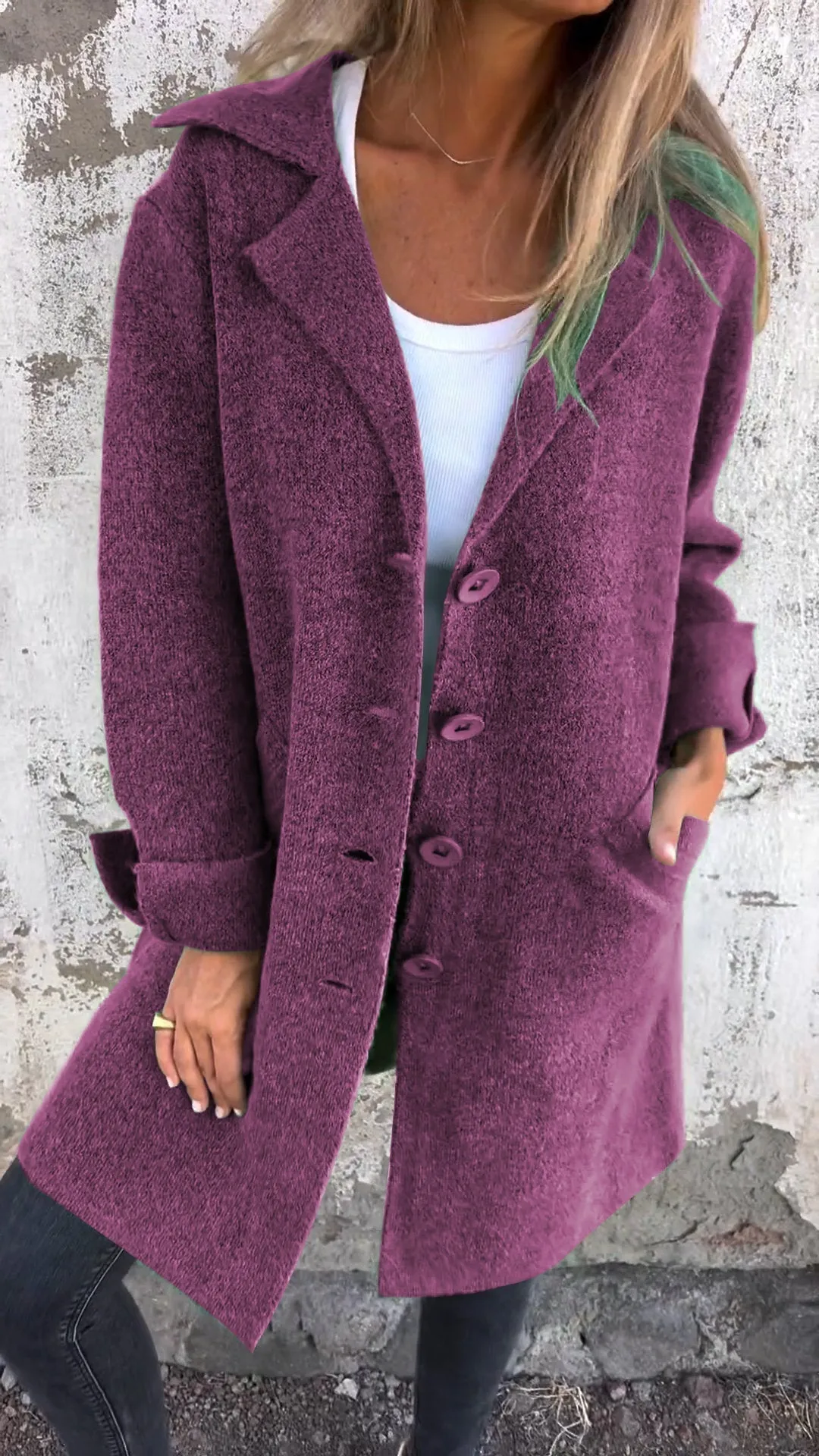Ada | Stylish Long Knit Coat