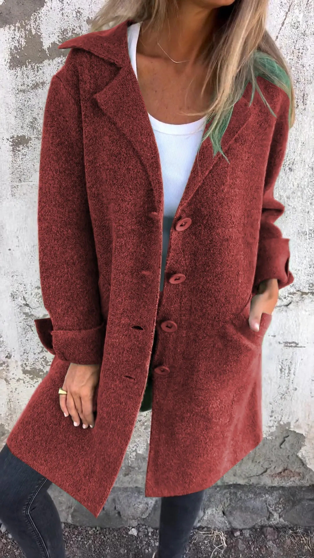 Ada | Stylish Long Knit Coat
