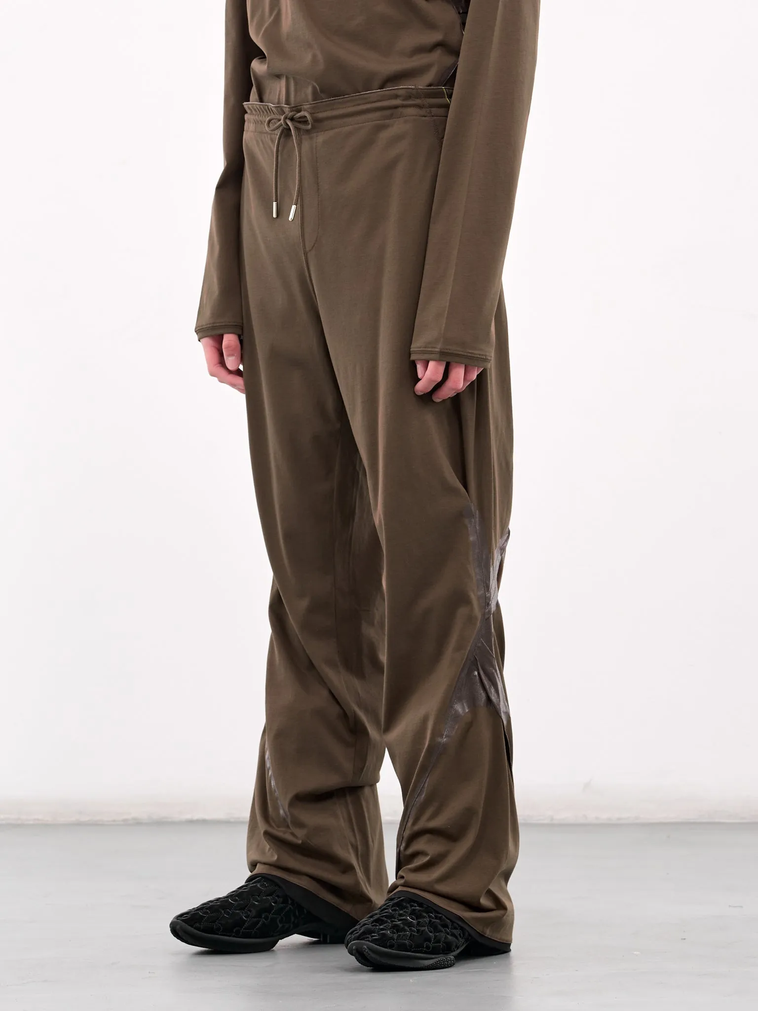 Alec K-Dart Jersey Trousers (T07-27-BROWN-BLACK-GREEN-STRIP)