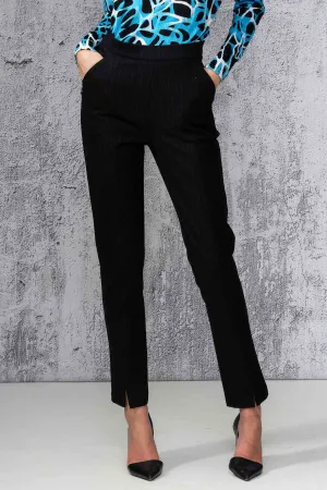 Alison Sheri 44012 Slate Grey Pinstripe Straight Leg Trousers