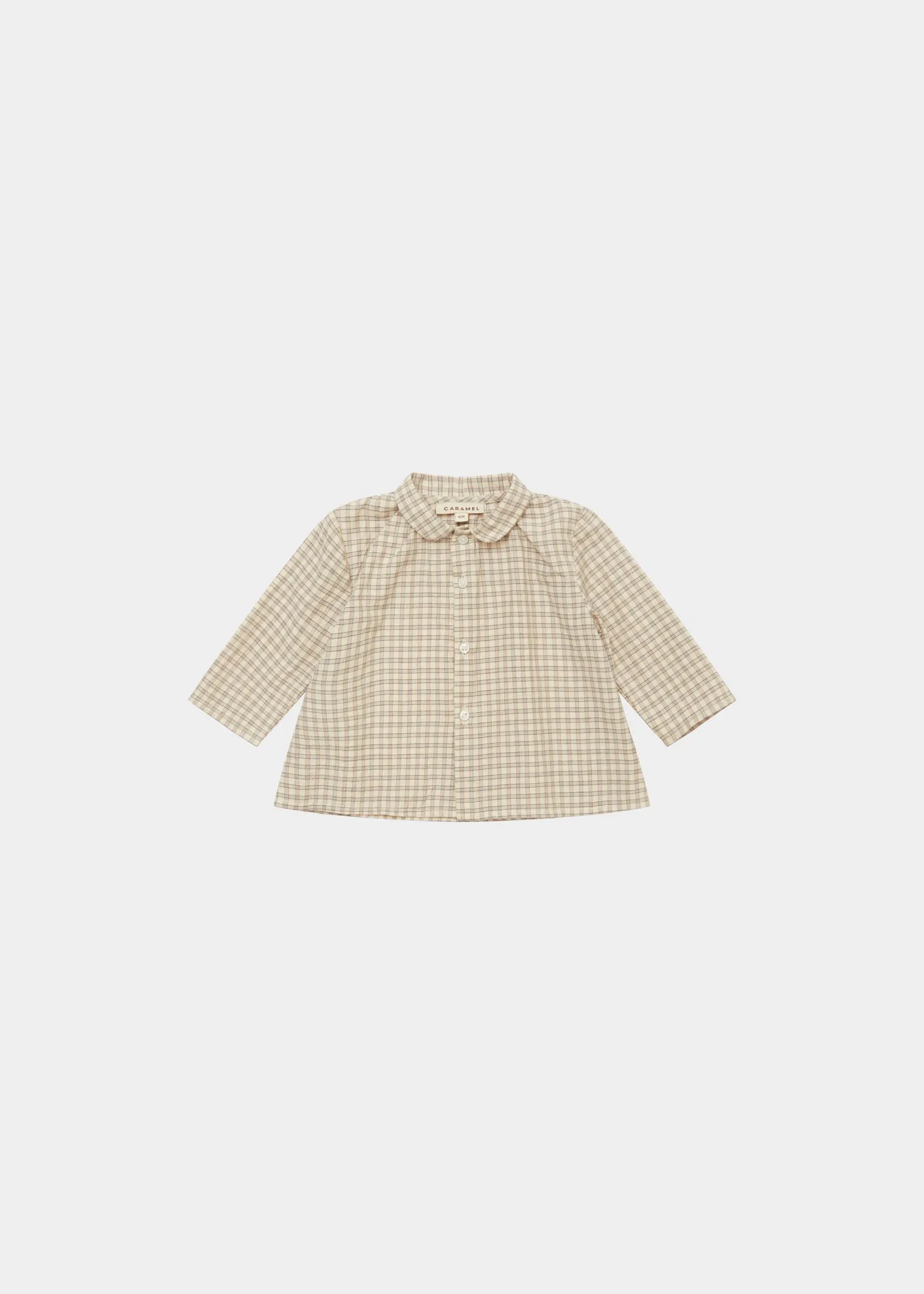 ALOE BABY SHIRT - BROWN CHECK
