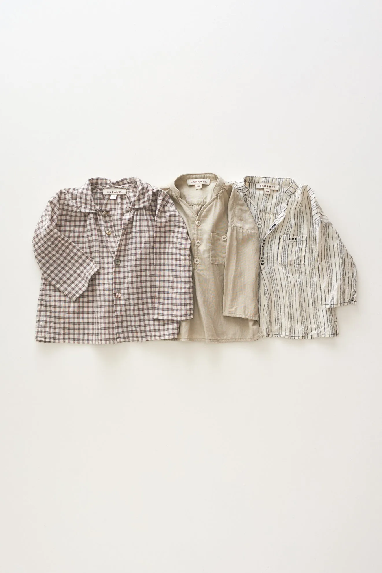 ALOE BABY SHIRT - BROWN CHECK