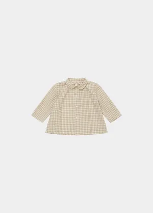 ALOE BABY SHIRT - BROWN CHECK