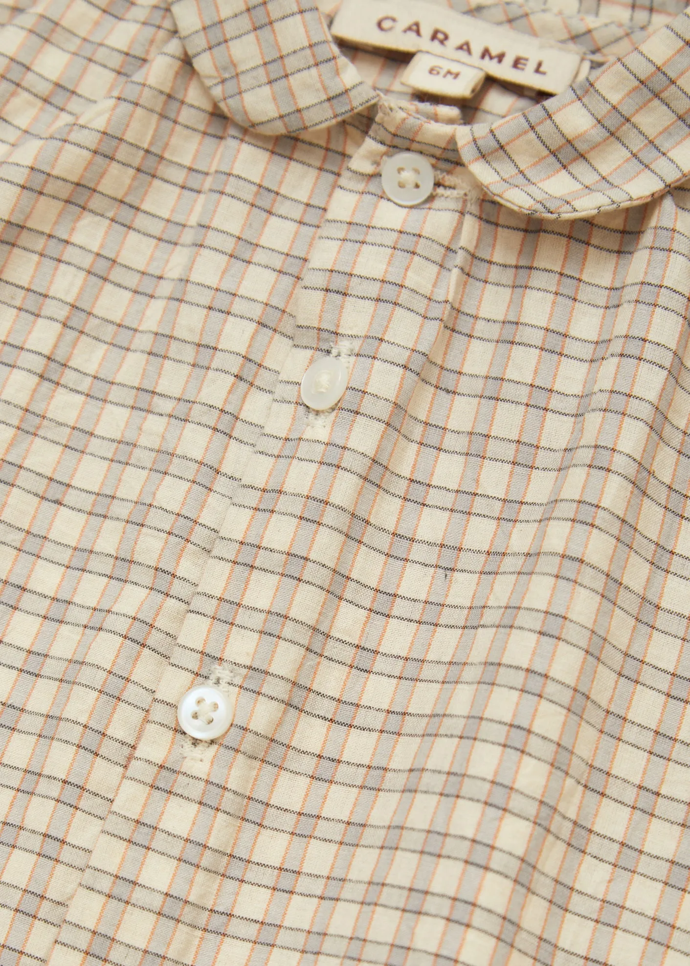 ALOE BABY SHIRT - BROWN CHECK