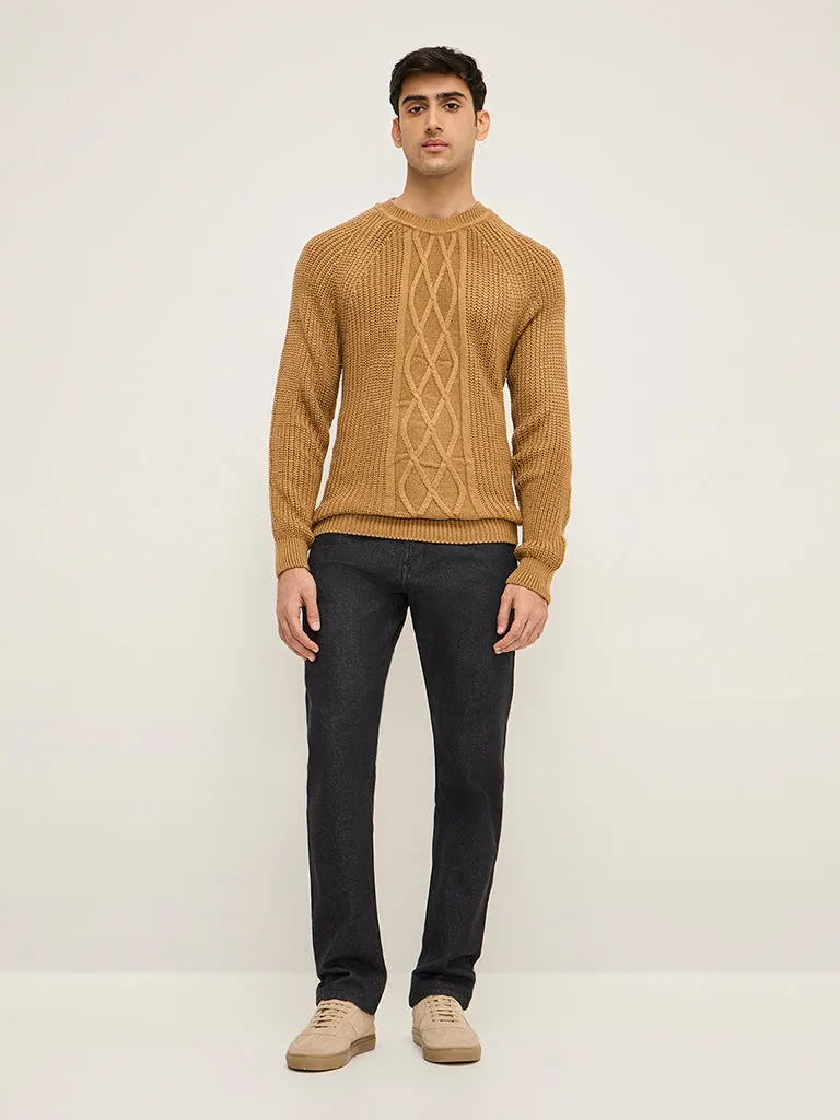 Ascot Dark Beige Knitted Relaxed-Fit Sweater