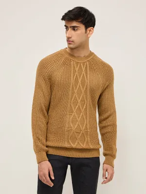 Ascot Dark Beige Knitted Relaxed-Fit Sweater