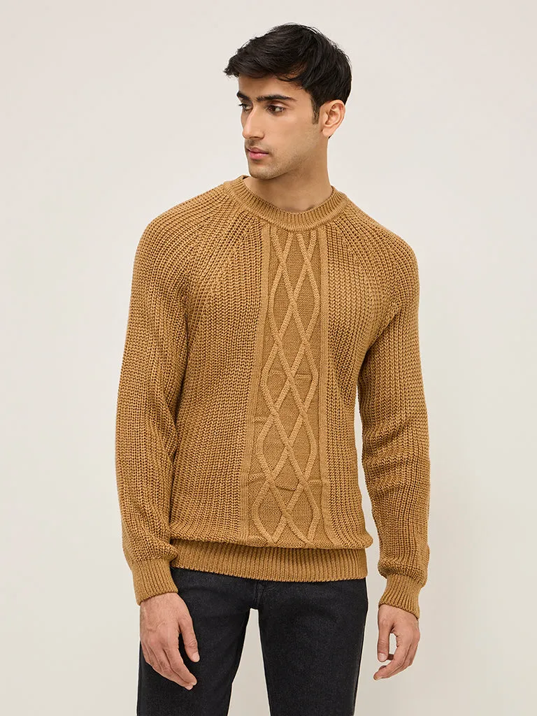 Ascot Dark Beige Knitted Relaxed-Fit Sweater