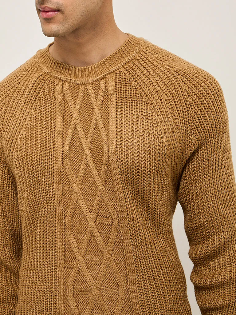 Ascot Dark Beige Knitted Relaxed-Fit Sweater