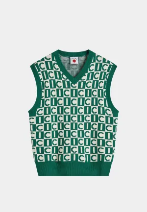 Bbc Monogram Knitted Vest Green
