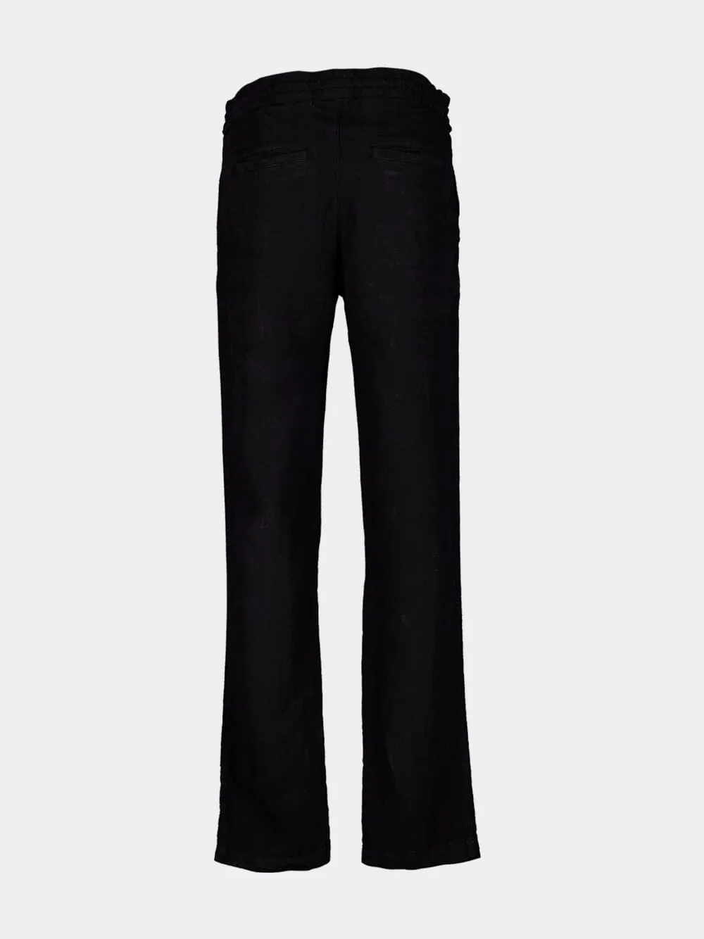Black Linen Drawstring Pants