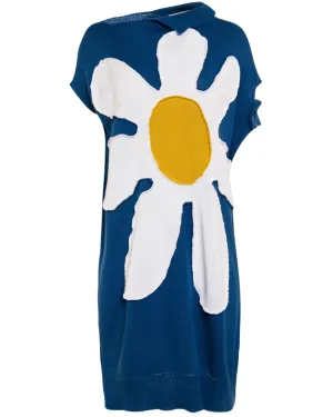 Blue Daisy Knit Sweater