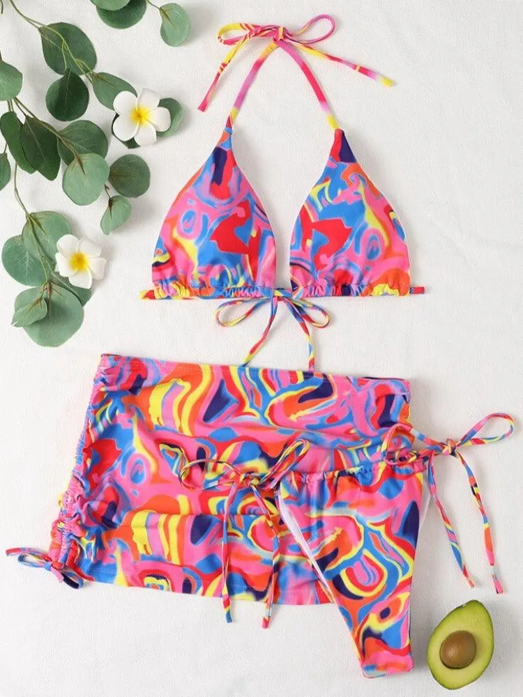 Brew Printed Three Piece  A Bold and Comfortable Summer Essential