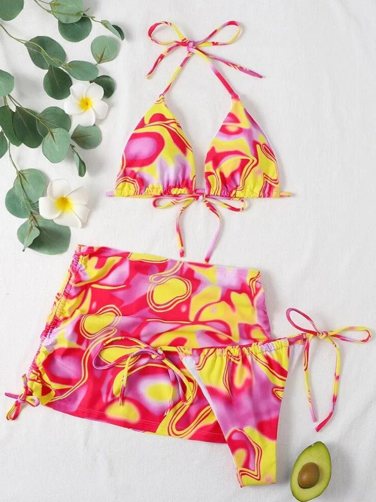 Brew Printed Three Piece  A Bold and Comfortable Summer Essential