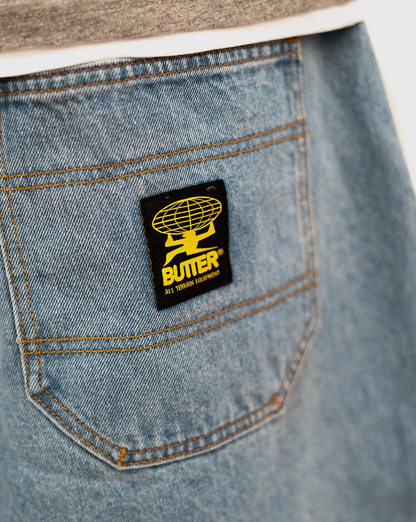 Butter Goods Patch Pocket Denim Shorts - Washed Indigo