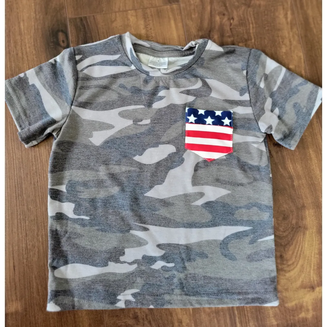 Camouflage 4th of July T-shirt - Child