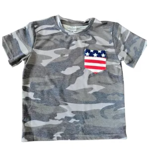 Camouflage 4th of July T-shirt - Child