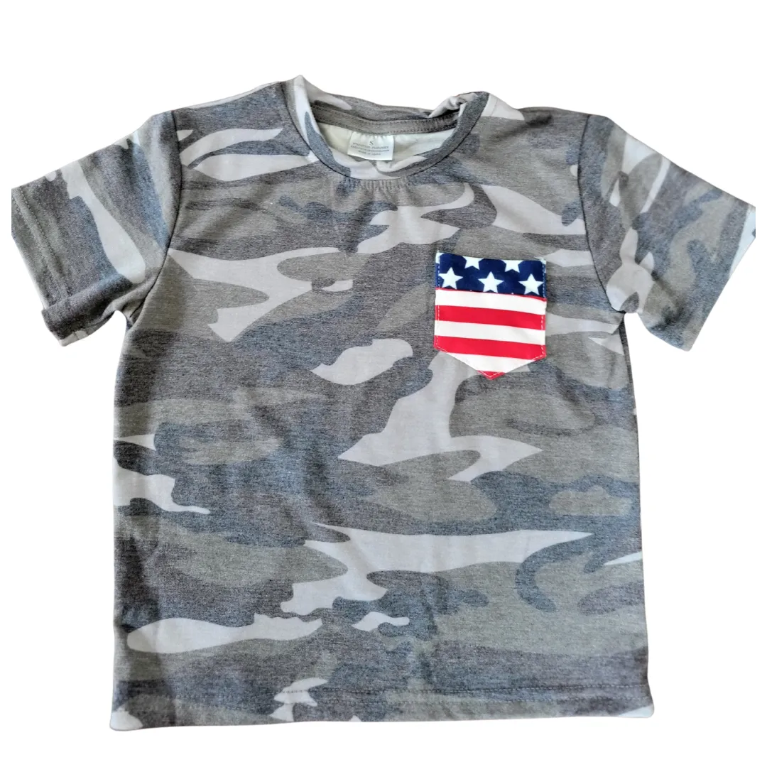 Camouflage 4th of July T-shirt - Child