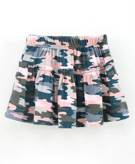 Camouflage Printed Skirt - Green