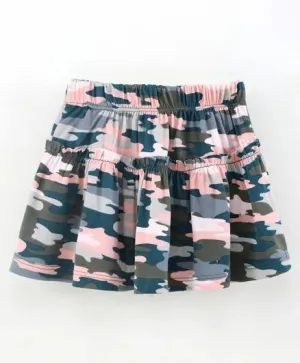 Camouflage Printed Skirt - Green