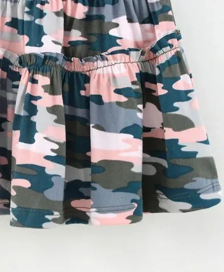 Camouflage Printed Skirt - Green
