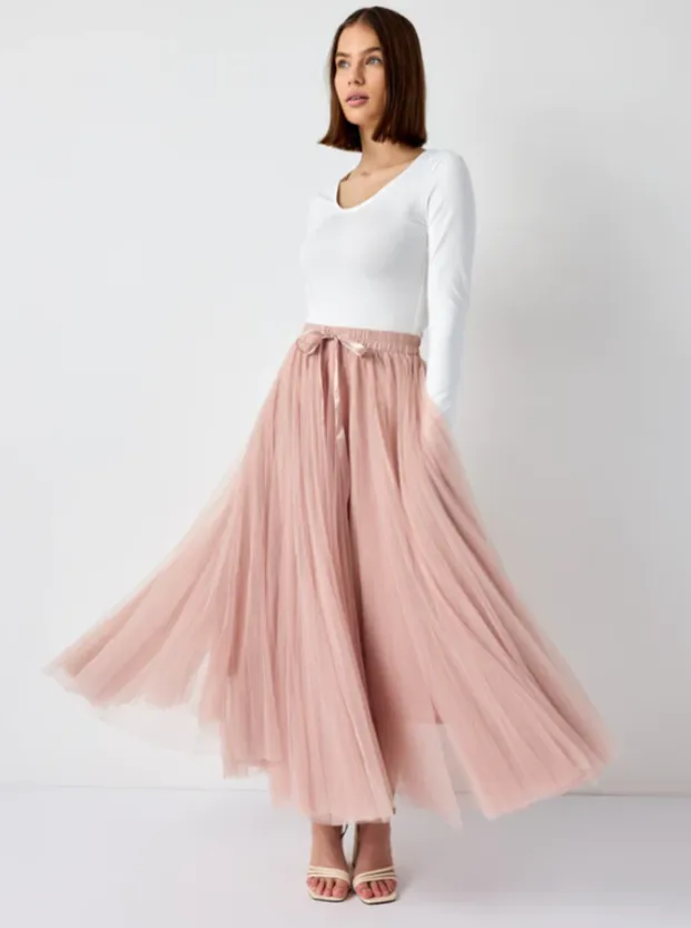 Carrie Tulle Skirt Blush