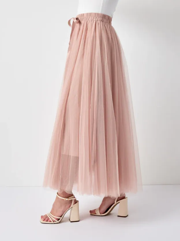Carrie Tulle Skirt Blush