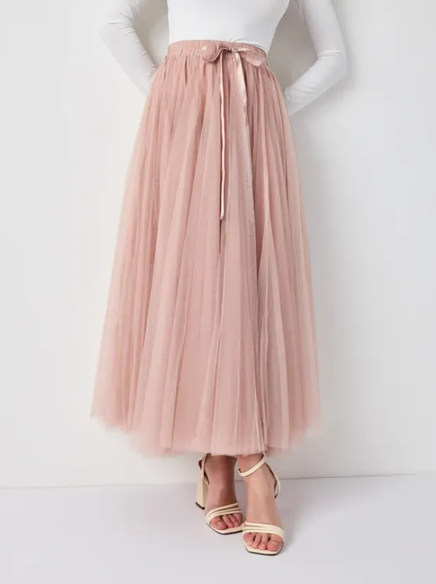 Carrie Tulle Skirt Blush