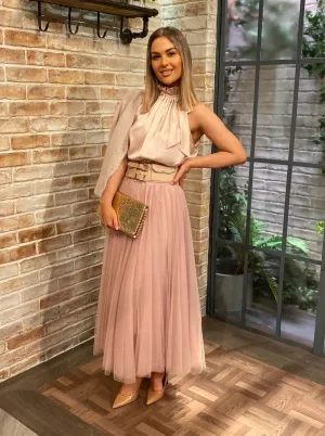 Carrie Tulle Skirt Blush