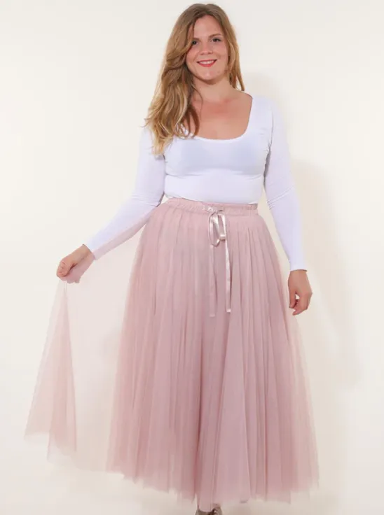 Carrie Tulle Skirt Blush