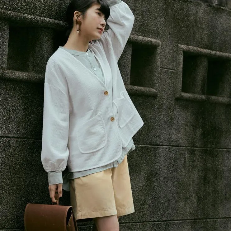 Casual Cotton Culotte Bermuda Shorts Pants