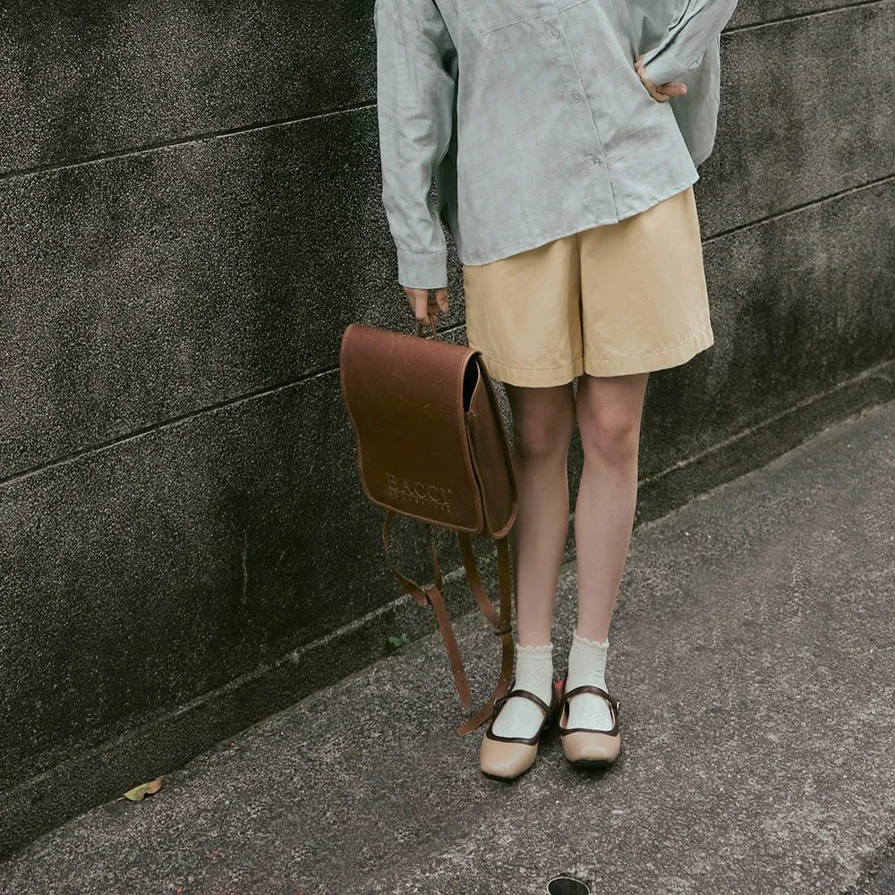 Casual Cotton Culotte Bermuda Shorts Pants