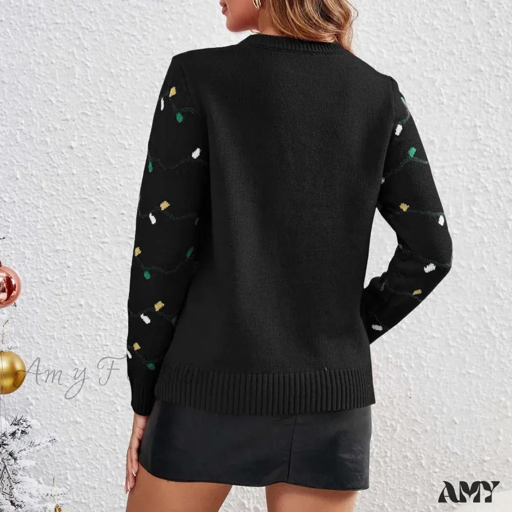 Casual Oversized Long Sleeve Kawaii Party Sweater for New Year and Christmas