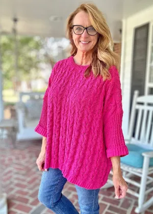 Chunky Chenille Sweater - Pink | Umgee