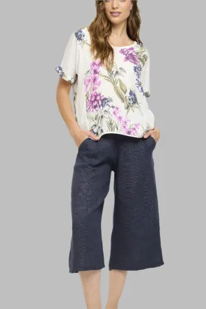 Cropped Linen Capri