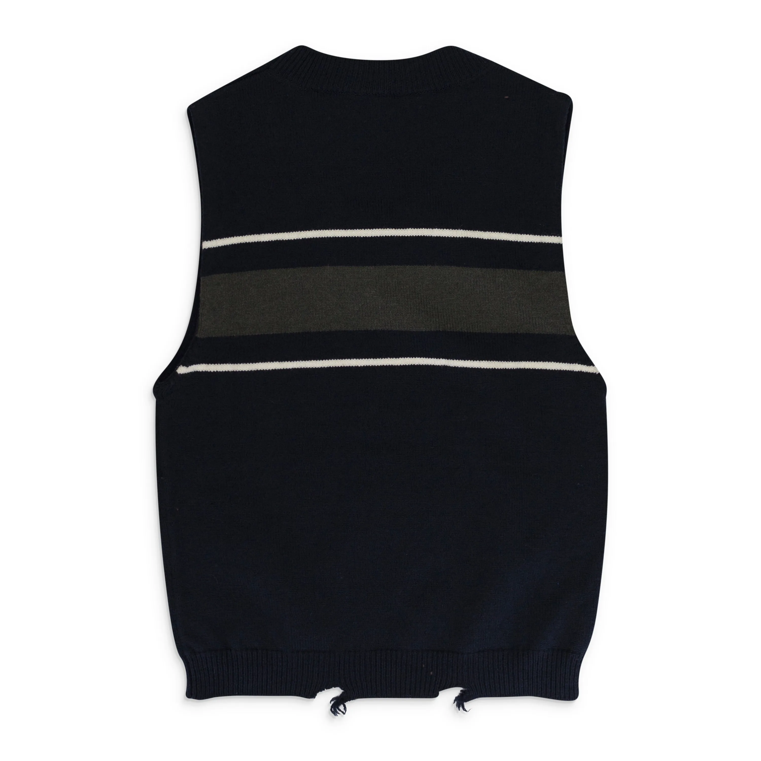 DANGLED RIB KNIT SWEATER VEST