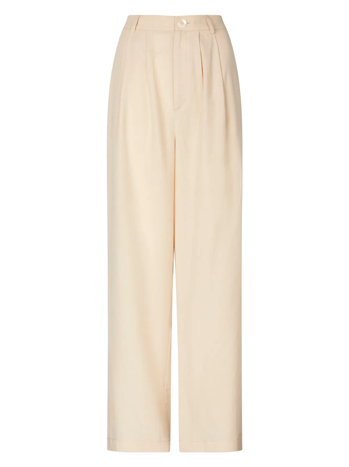 Edith Sand Pleated Front Trousers