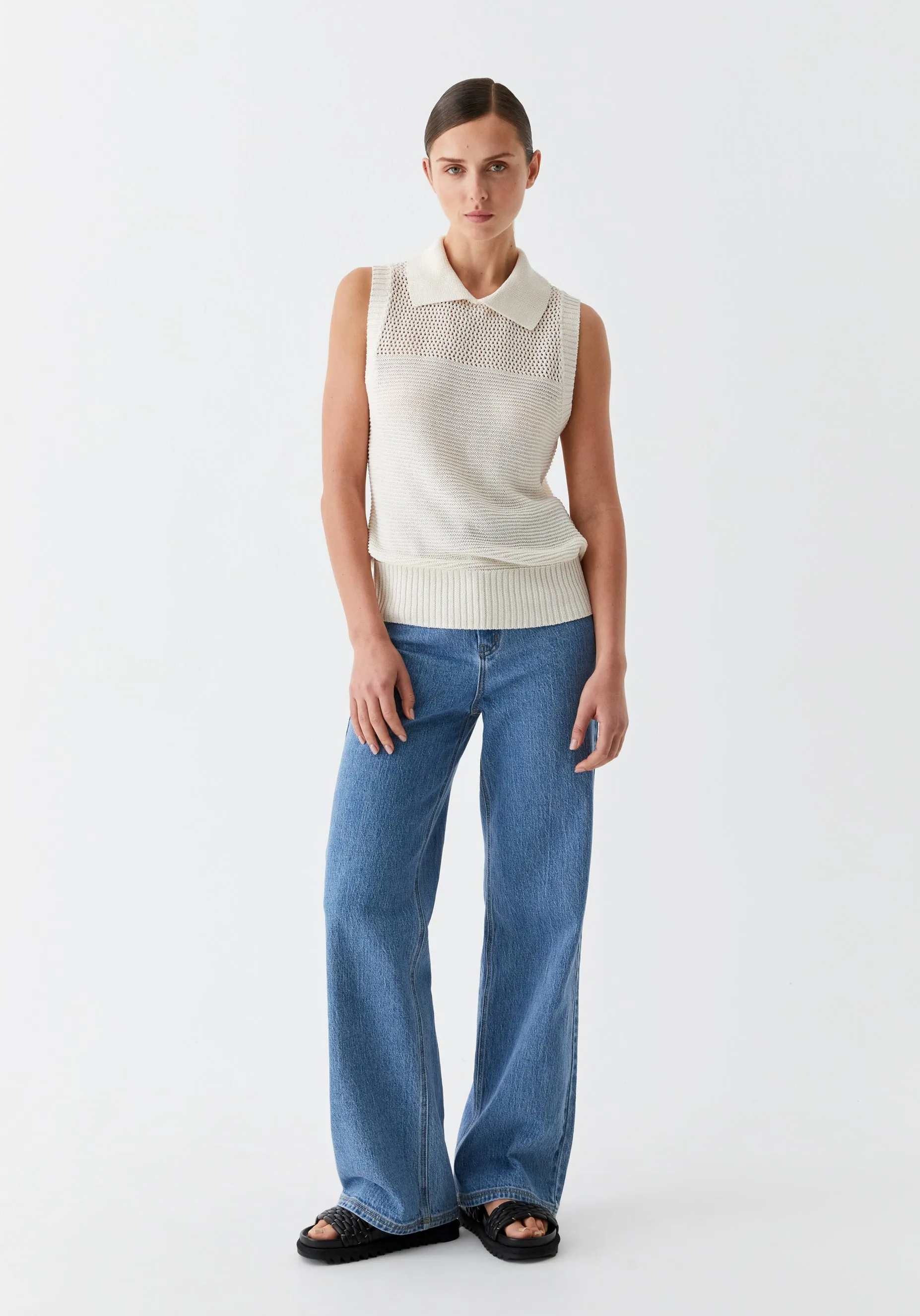 Emme Knit Vest_Milk