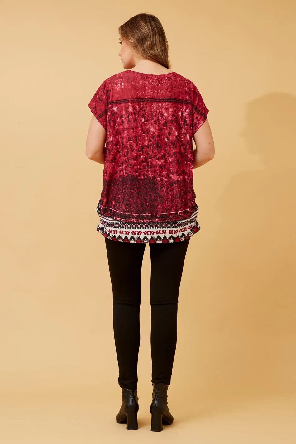 EXCELINA FEATHER DIAMANTE TOP