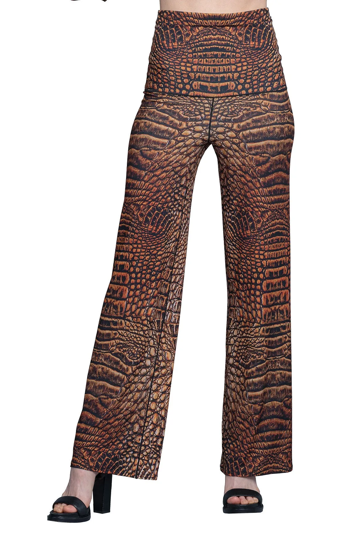 Extra High Elastic Waist Straight Pants