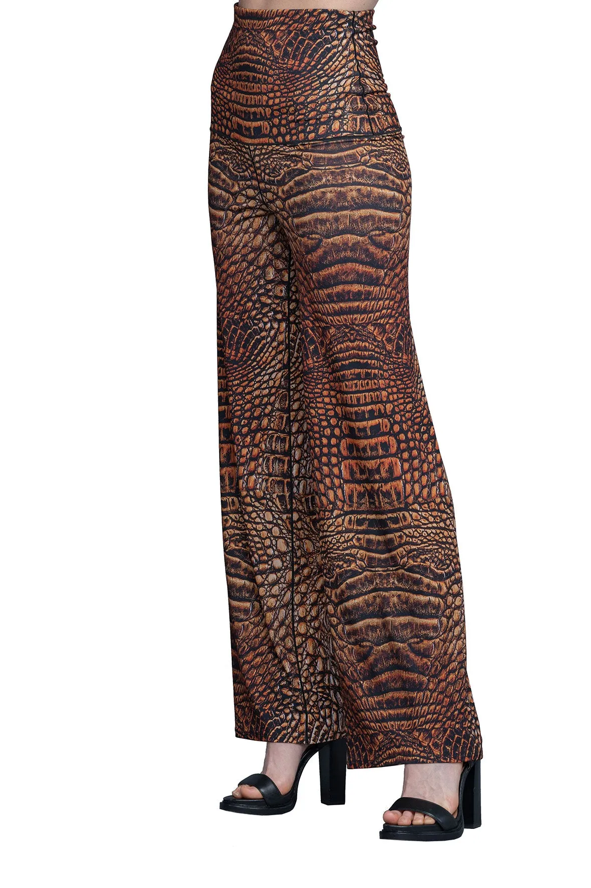 Extra High Elastic Waist Straight Pants
