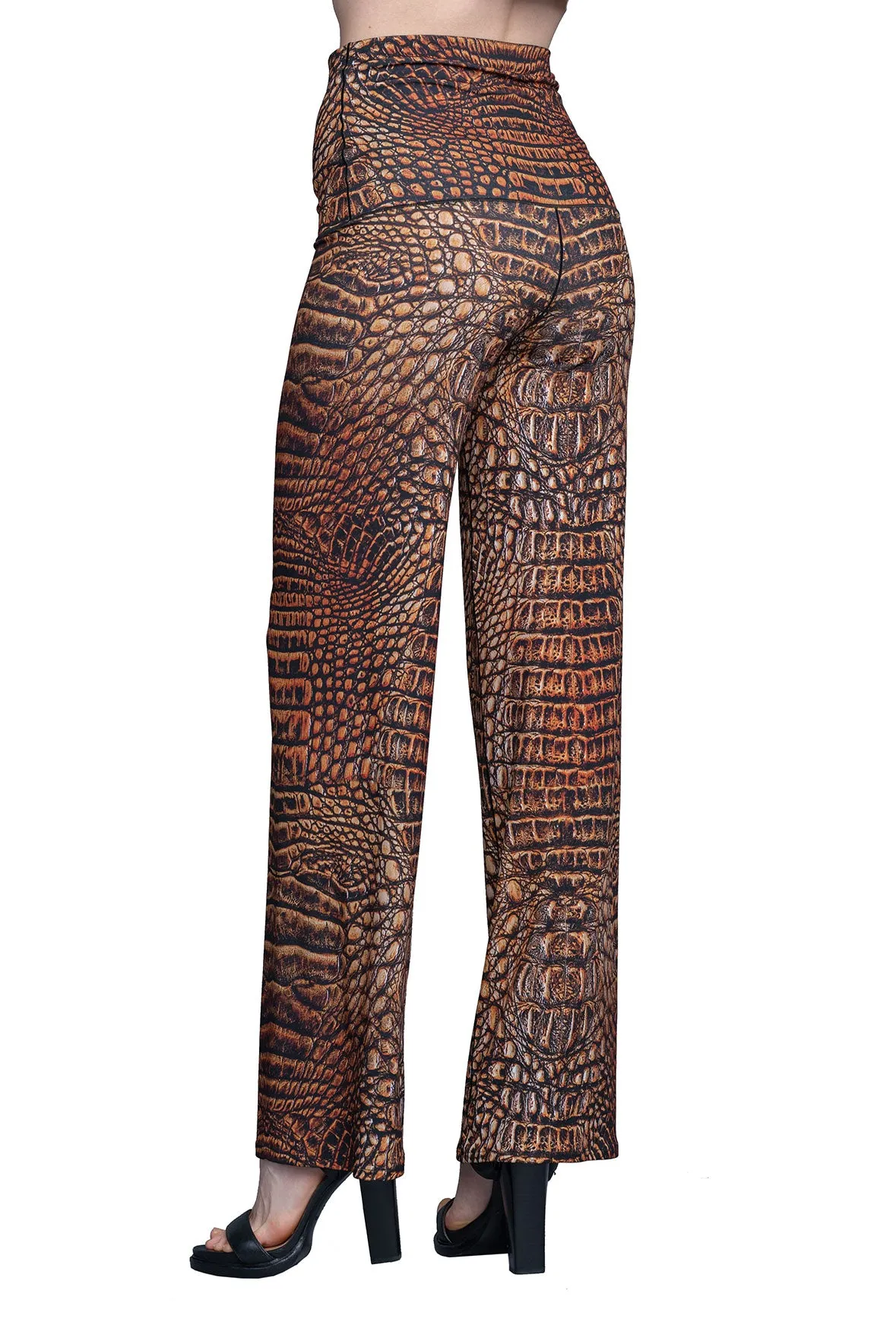 Extra High Elastic Waist Straight Pants
