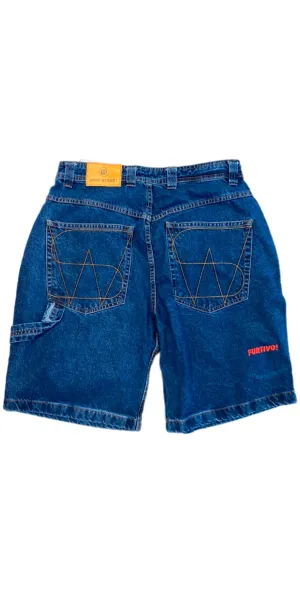 Furtivo Wide Street Carpintero Short Denim - Pantalones