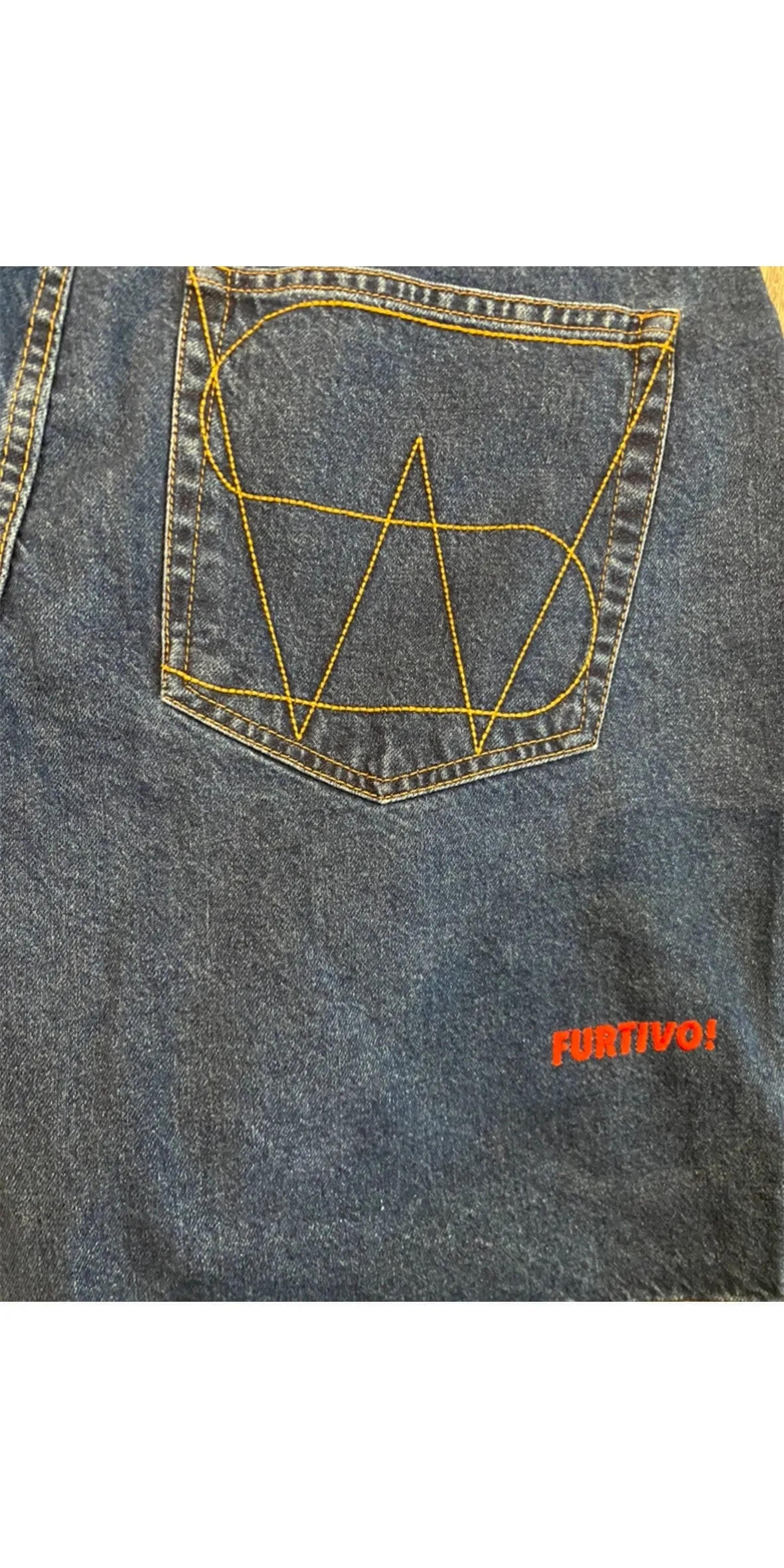 Furtivo Wide Street Carpintero Short Denim - Pantalones