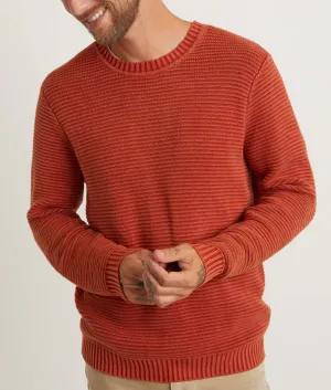 Garment Dye Crew Sweater in Amber Brown