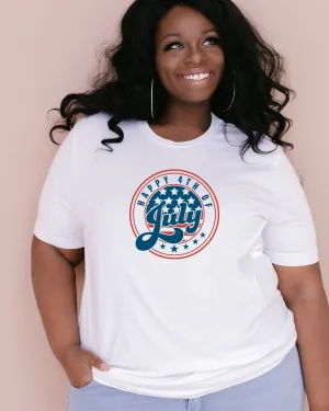 Happy Fourth Circle | White
