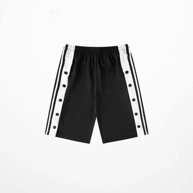 Hip Hop Retro Side Slip Fastener Shorts Men Casual Wear Sports Short