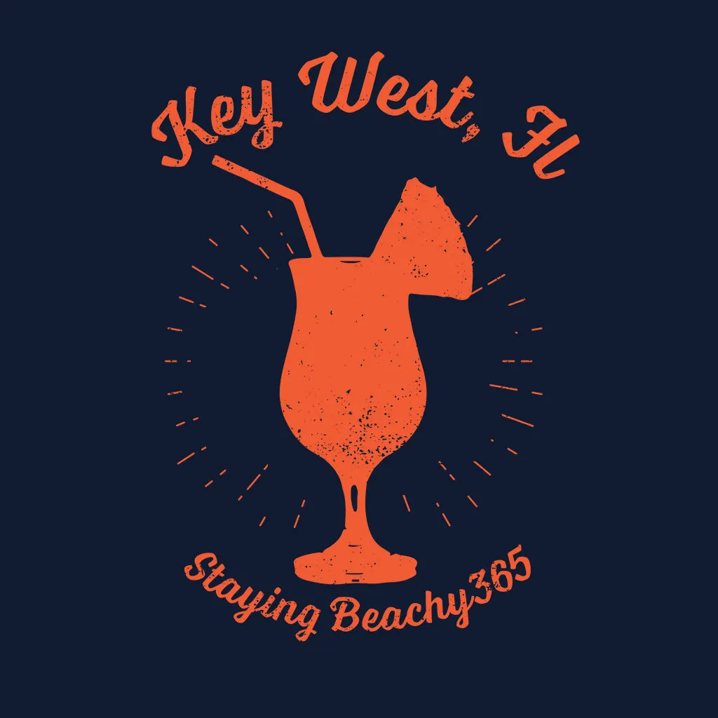 Key West Vintage Tropical Boat Drink Tee