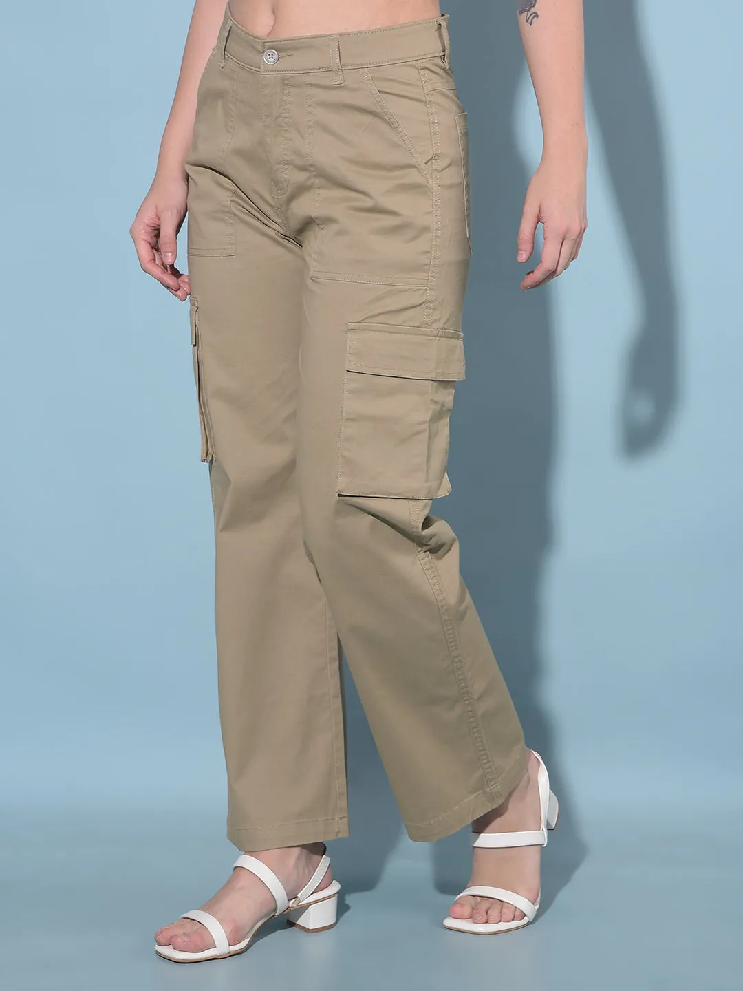 Khaki Cargo Trousers